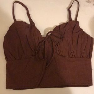 Super cute & stretchy brown tank top